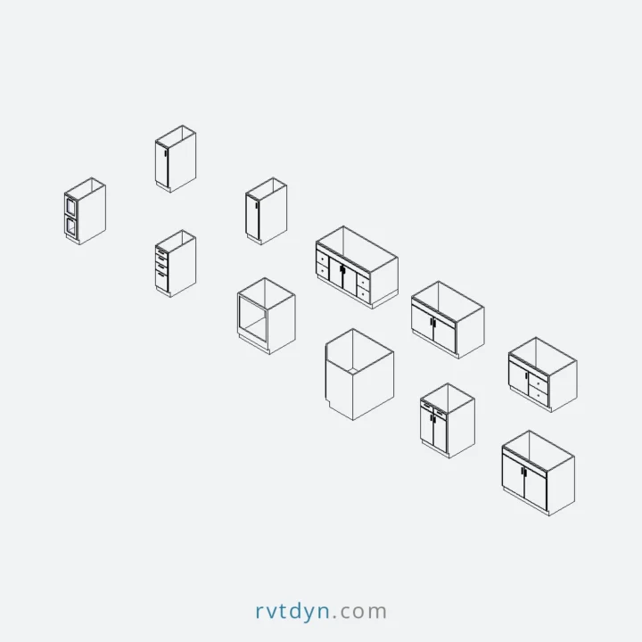 12 Free Revit Base Cabinets Families for Download | rvtdyn.com