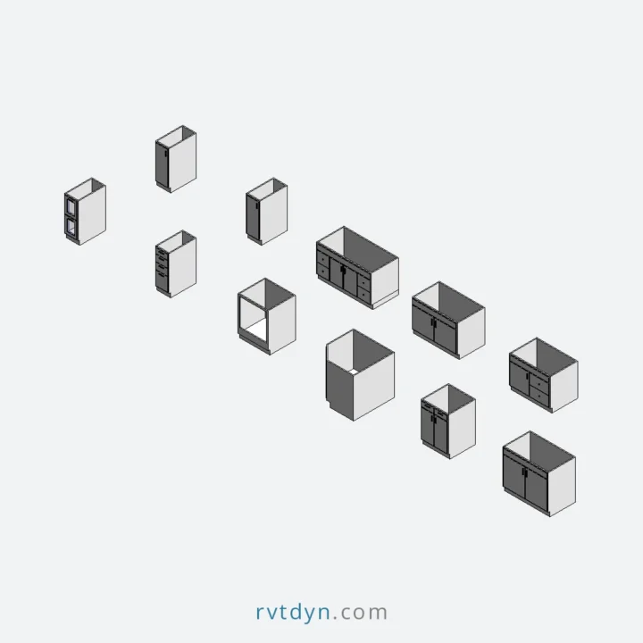 12 Free Revit Base Cabinets Families for Download | rvtdyn.com