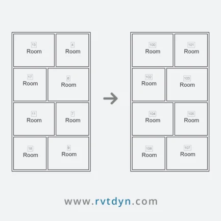 Renumber all the rooms