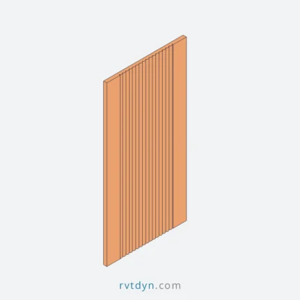 Ultimate Linear Grooved Panel – 3D-Ready Rounded Revit Family for Elegant Detailing