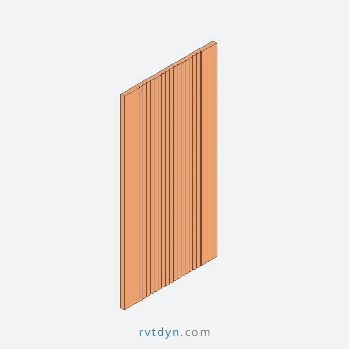 Ultimate Linear Grooved Panel – 3D-Ready Rounded Revit Family for Elegant Detailing