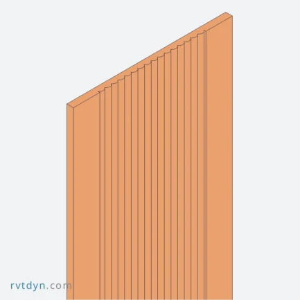 Ultimate Linear Grooved Panel – 3D-Ready Rounded Revit Family for Elegant Detailing