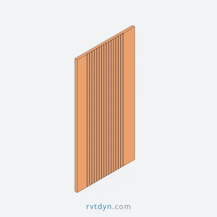 Ultimate Linear Grooved Panel – 3D-Ready Slatted Revit Family for Elegant Detailing