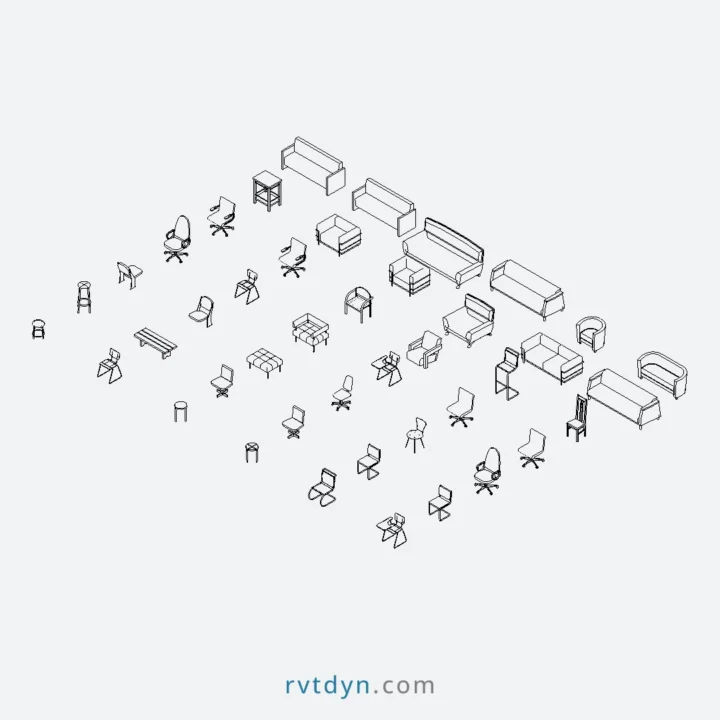 15+ Stylish Revit Chairs and Sofas – Free Family Collection to Elevate Your Designs