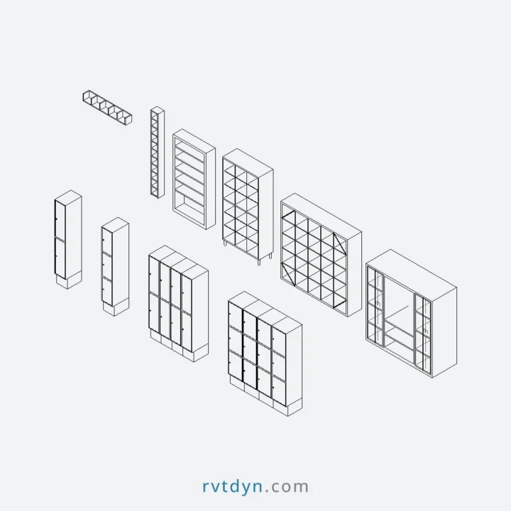 10+ Must-Have Lockers and Shelving Units – Free Revit Collection to Supercharge Your Workflow