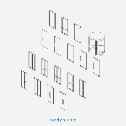 Free Curtain Wall Door Family – Ready-to-Use Native Revit Content