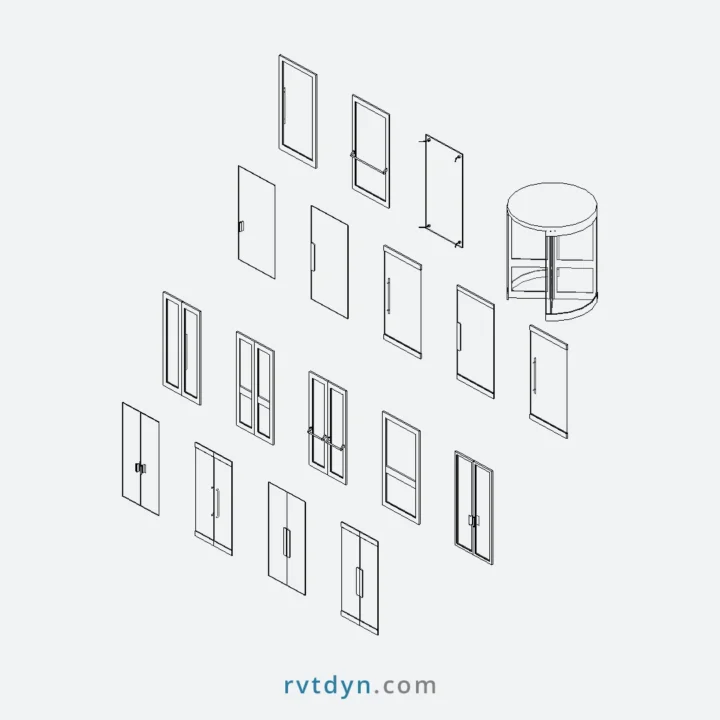 Free Curtain Wall Door Family – Ready-to-Use Native Revit Content