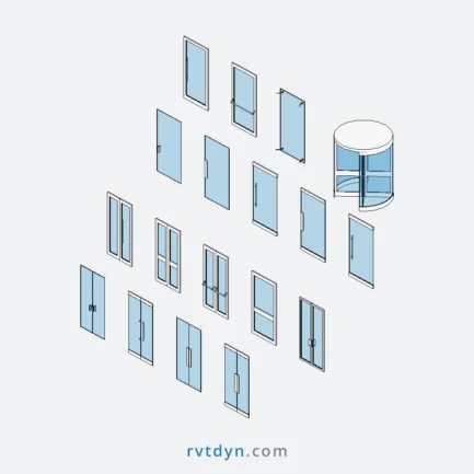 Free Curtain Wall Door Family – Ready-to-Use Native Revit Content