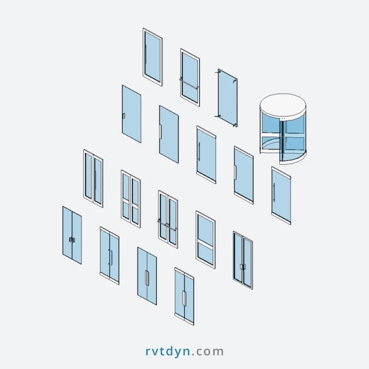 Free Curtain Wall Door Family – Ready-to-Use Native Revit Content