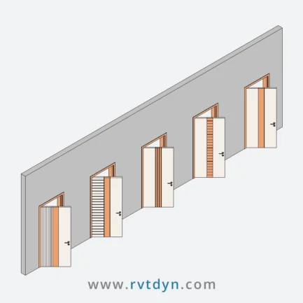 Single Swing Door Revit Family (3VP)