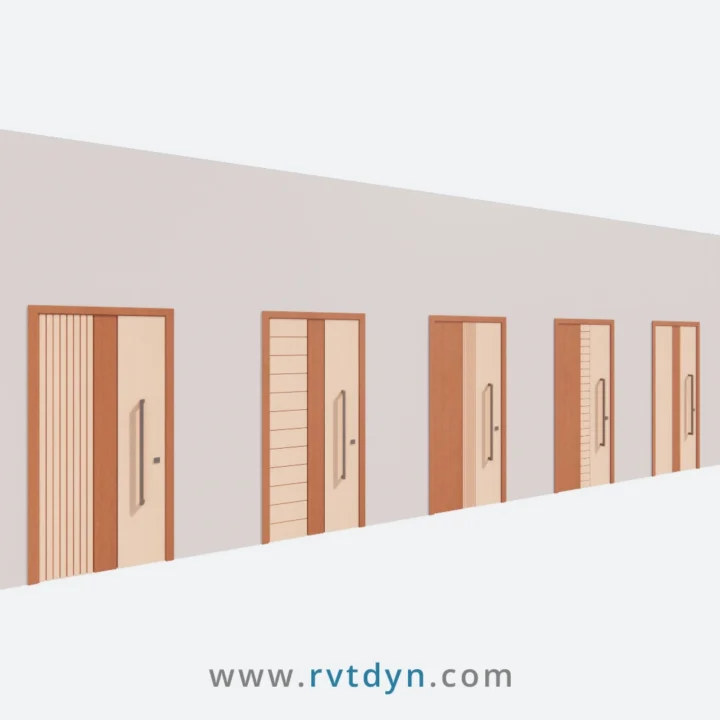 Single Swing Door Revit Family (3VP)