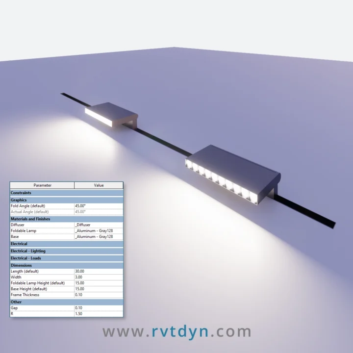 Magnetic Track Lighting – Parametric Revit Family Collection