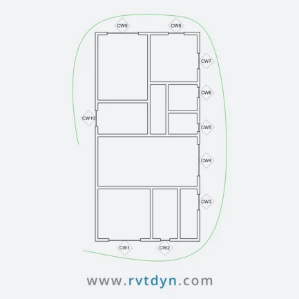 www.rvtdyn.com - Renumbering selected curtain walls based on a spline drawn near them