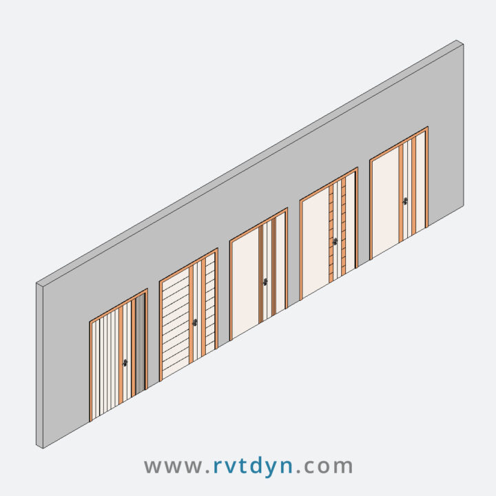 Double Swing Revit Door Family (3VP)