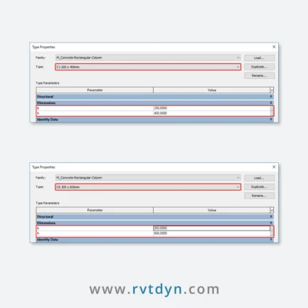 Revit Dynamo Script – Create Rectangular Concrete Column Types from Excel